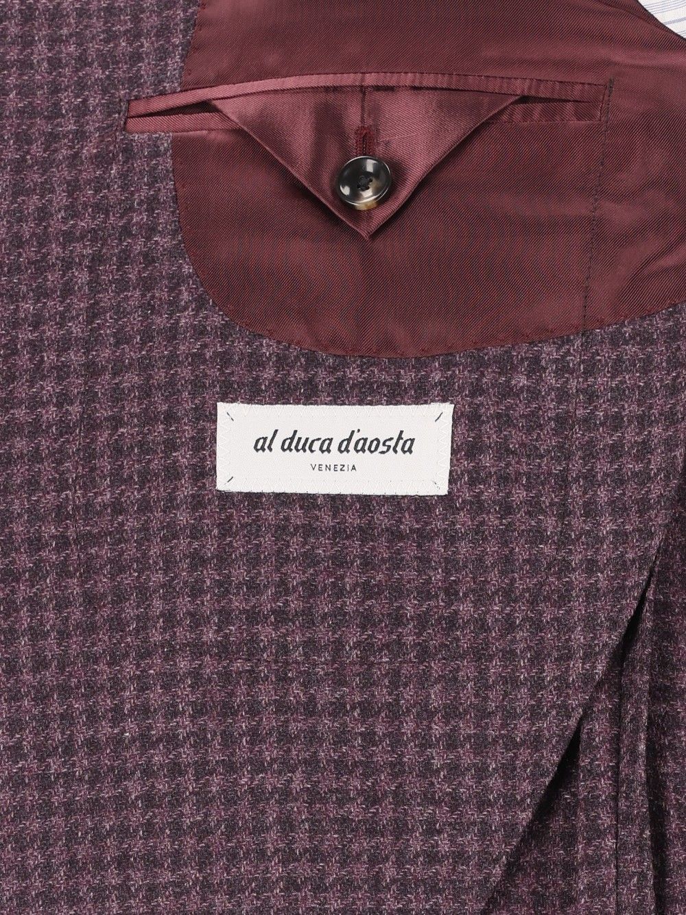 Al Duca D'Aosta Unlined Houndstooth Blazer Jackets - Bordeaux | 02a25e22cb7e638c4d6b4ed620409022ed45a32c