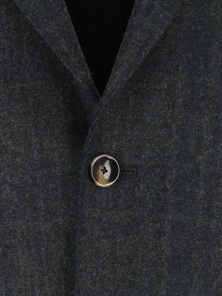 Al Duca D'Aosta Blazer Check Fusion Sfoderata R7 100 Lana Jackets - Green | 5f8b36d1d101cfdb446863c415a1c234fb6ae183
