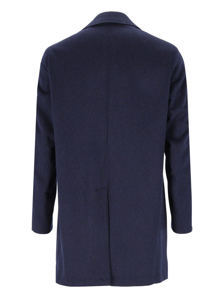 Al Duca D'Aosta Loro Piana Short Cashmere Coat Coats - Blue | 0613df50e3ce7aab7fe14fa62b987a16d33823e9