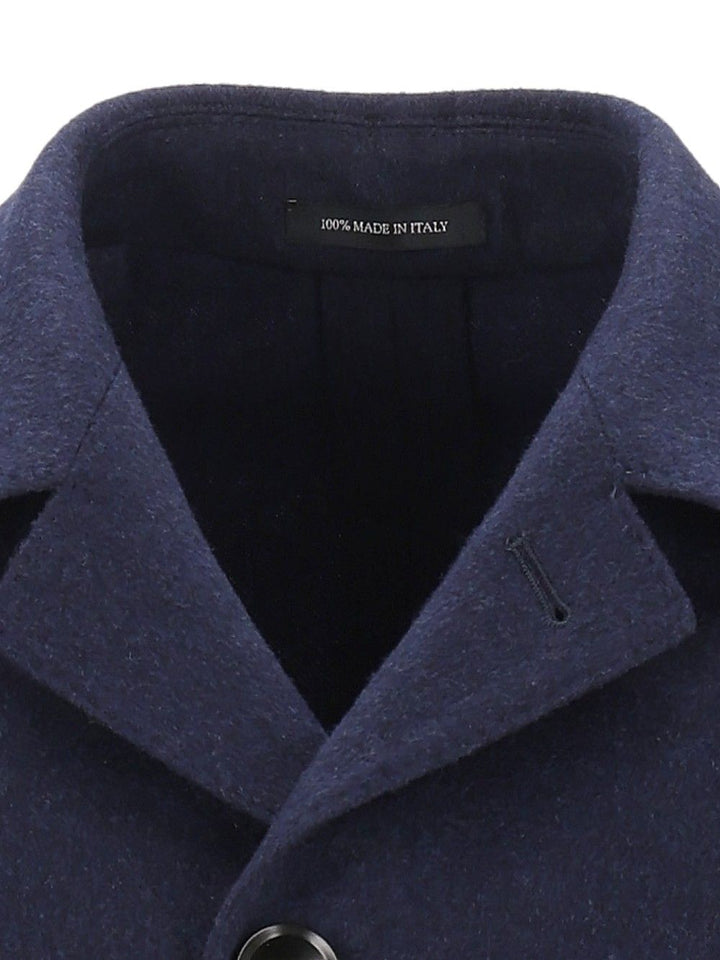 Al Duca D'Aosta Loro Piana Short Cashmere Coat Coats - Blue | 293946d45020b7f68c15f0a3cd04ff7781225cb6