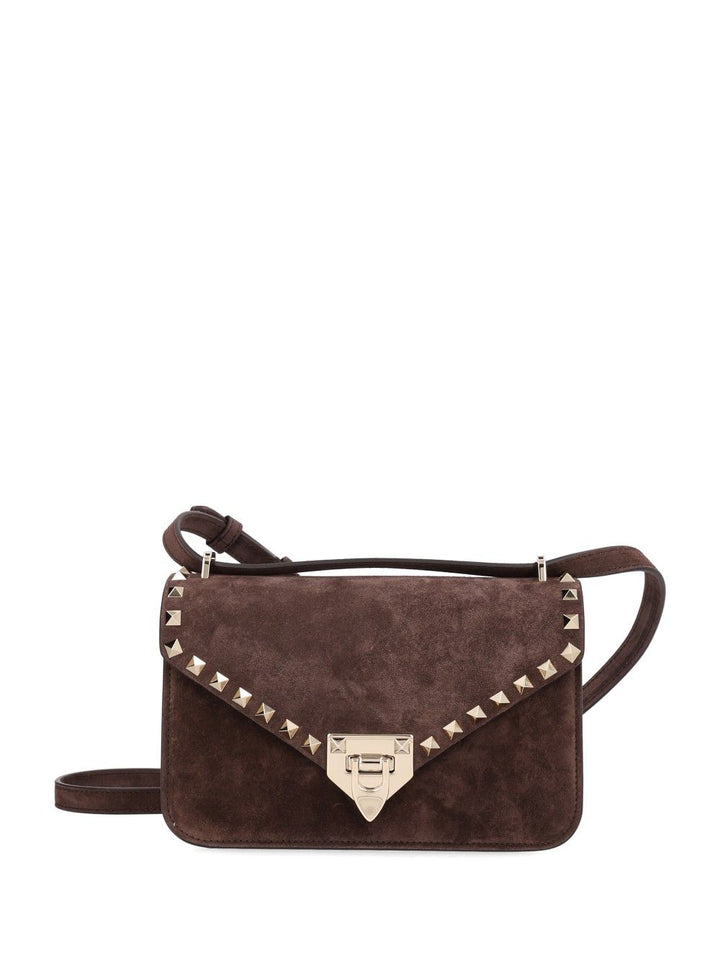 Valentino Garavani Small Rockstud Bag Crossbody Bags - Brown | 6a7d91911d4751fc4cf4adc6b2a304a4ac4ae844