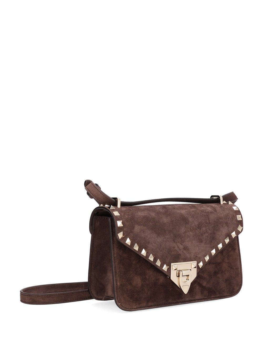 Valentino Garavani Small Rockstud Bag Crossbody Bags - Brown | f237730a70c100ffdbd6c600a306a56f37ff659b