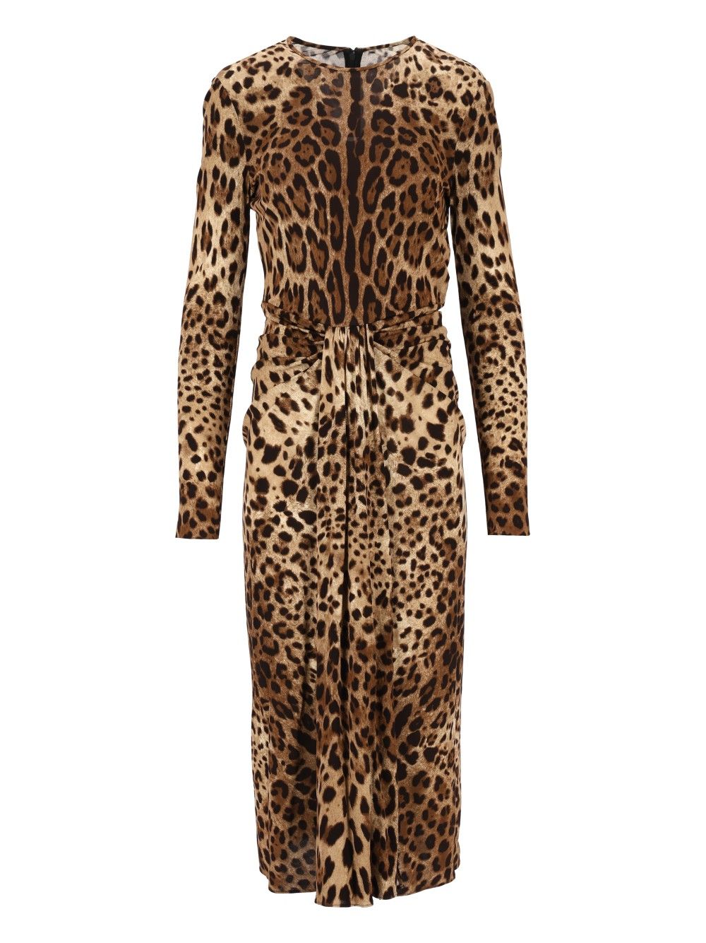 Dolce & Gabbana Viscose Jersey Dress With A Leopard Print Dresses - Animalier | 3862b56eeddaddb8c9c3e4f000fa621c944e81d5