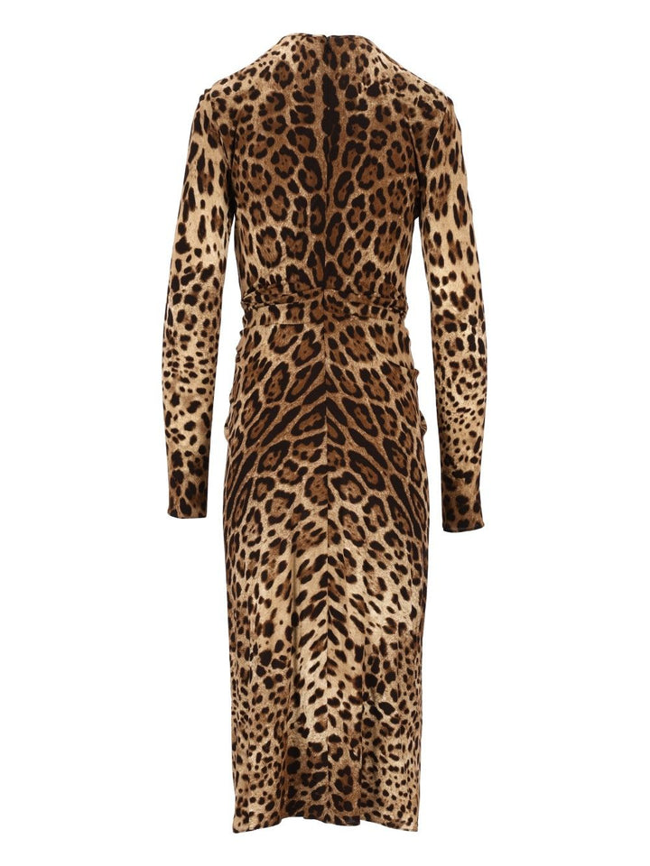 Dolce & Gabbana Viscose Jersey Dress With A Leopard Print Dresses - Animalier | e64a75adb2dd5856474950993b58dc3ec02b5111