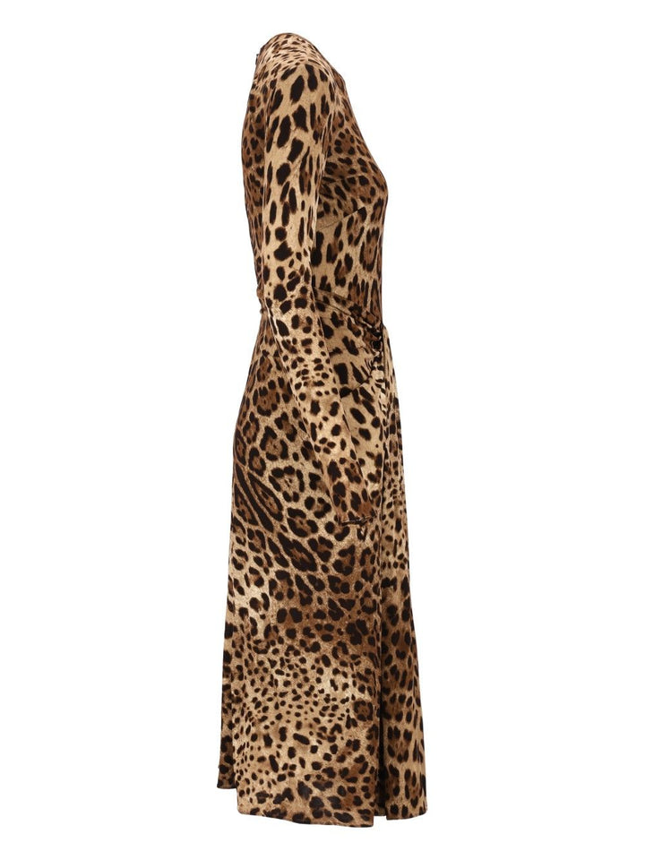 Dolce & Gabbana Viscose Jersey Dress With A Leopard Print Dresses - Animalier | 121d0557e82b105bfe29be75a0d31985f3f553d3
