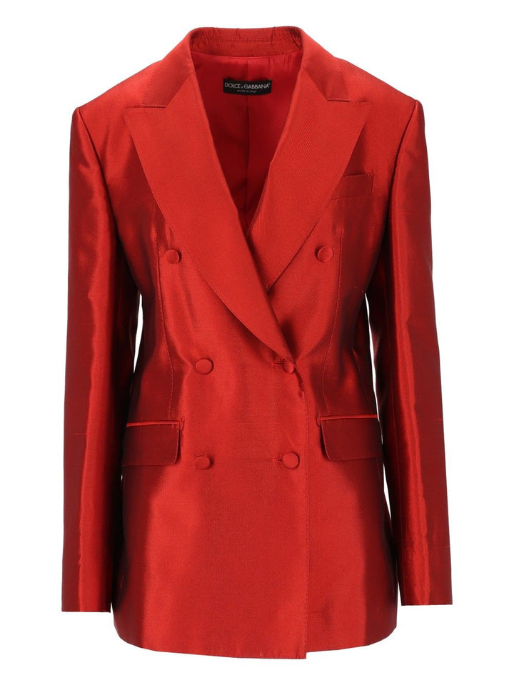 Dolce & Gabbana Double-Breasted Mikado Jacket Jackets - Red | 1507016a5be83826b4019c851734f174cd7dcd1e