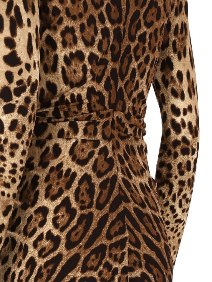 Dolce & Gabbana Viscose Jersey Dress With A Leopard Print Dresses - Animalier | f07624998dddcfc56cba7f489d03088937a2d903
