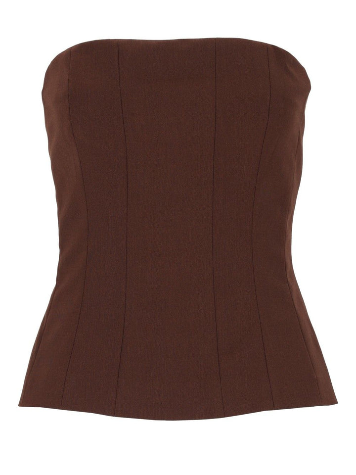Federica Tosi Top Bustier Frescolana Tops - Brown | ec2254121bb1ccf5783d4dd80d473d791811e786