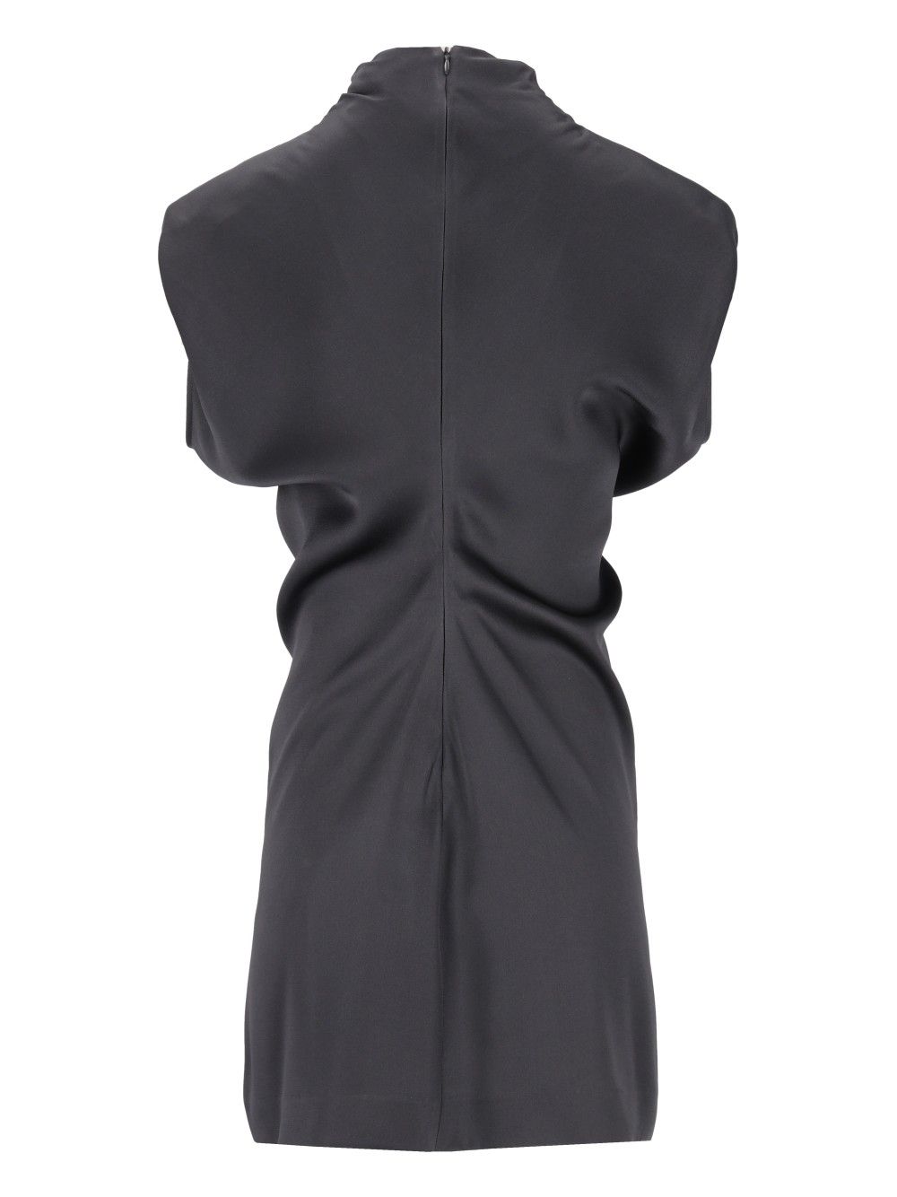 Federica Tosi Abito Corto Smanicato In Raso Unito Dresses - Grey | 910a66c5b09a9530c80eef02ddf8af986eb8c83e