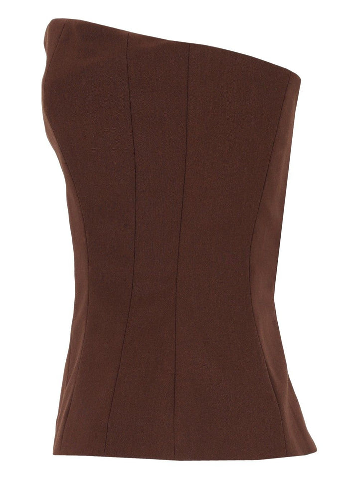 Federica Tosi Top Bustier Frescolana Tops - Brown | 1444f63553741f06691a72254fa6fae9f6142d45