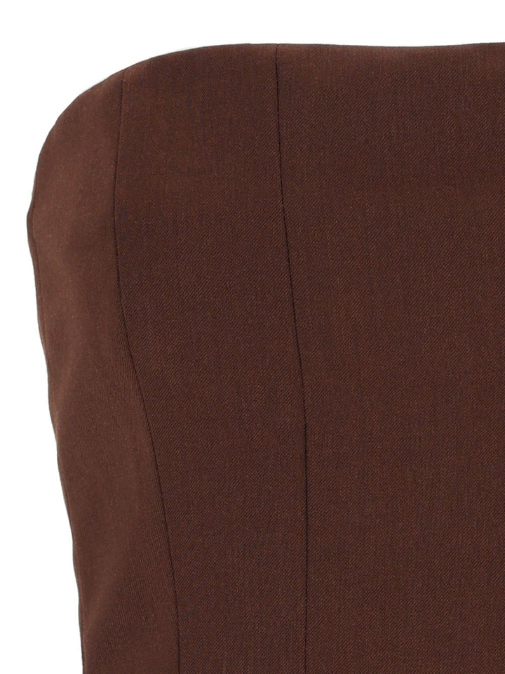 Federica Tosi Top Bustier Frescolana Tops - Brown | 60c5d1ec73e66bf320d98ff39bf944fc5a7ca759