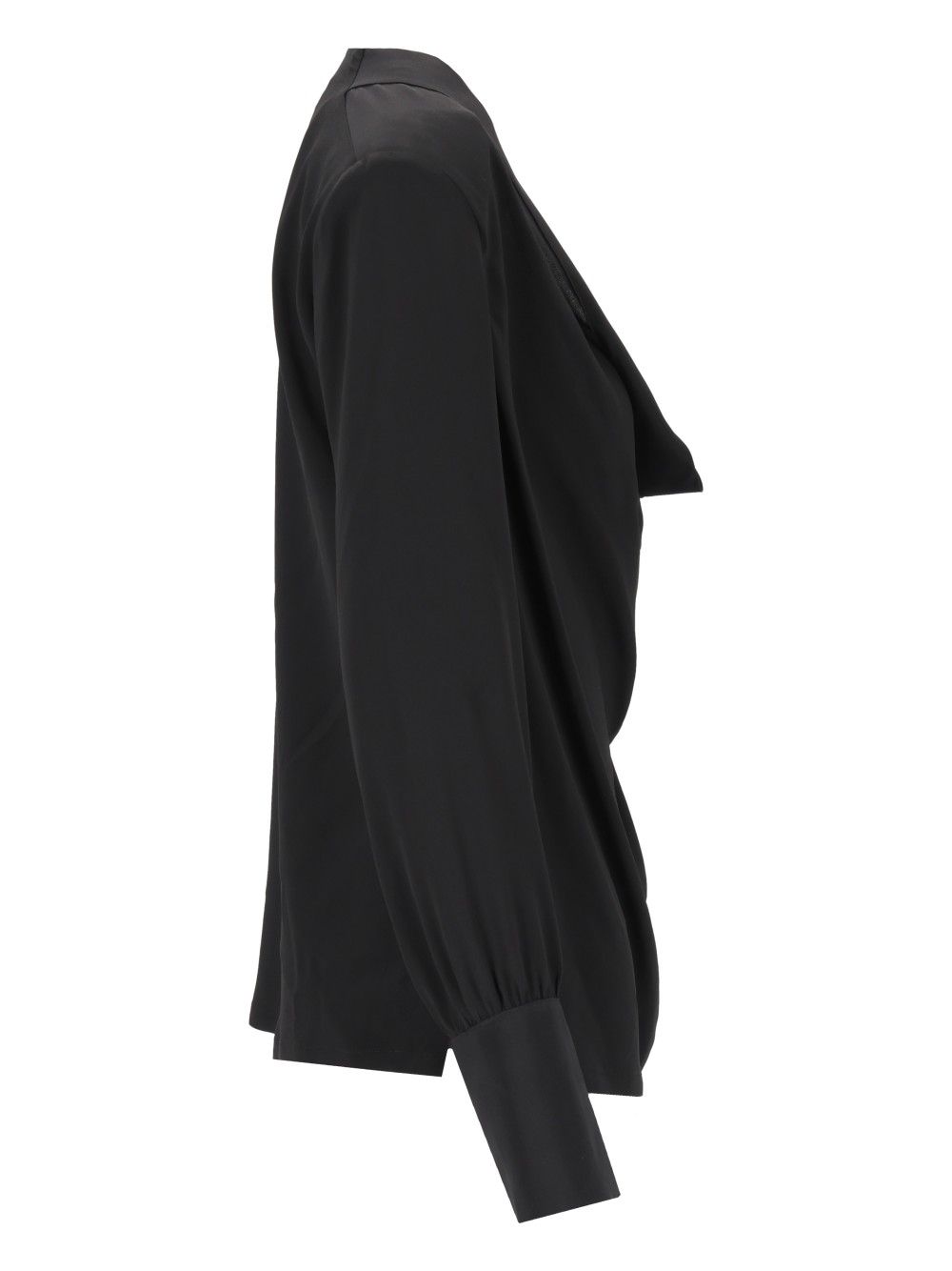Federica Tosi Blusa Scollatura Morbida E Profonda  Misto Seta Tops - Black | 929fb528696dc2680c4f42fb7cf5576bee1ebd2e