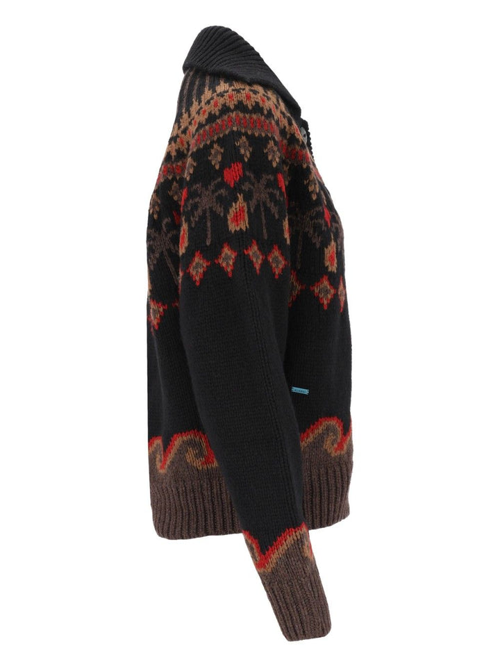 Alanui Sweet Winter Jacket Knitwear - Black | 5276e8dc36e2efce5cb44c34e5c96efcf7833273