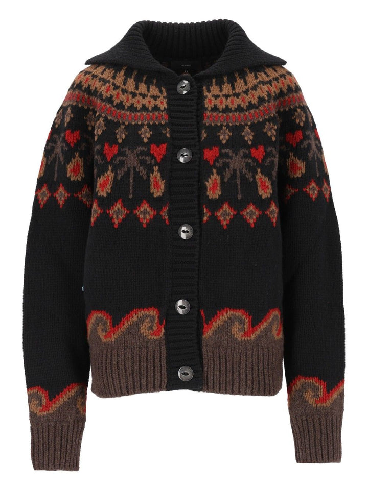 Alanui Sweet Winter Jacket Knitwear - Black | 6605b591cbb0e90979ef23776786d37de3923638