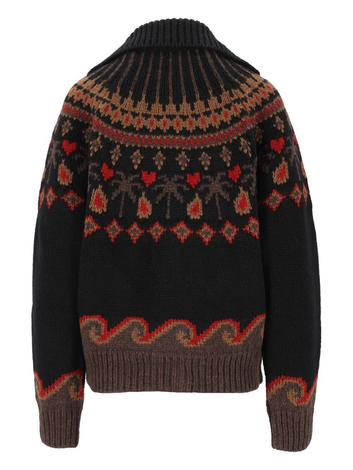 Alanui Sweet Winter Jacket Knitwear - Black | f0f4c32139cddafdd55bfe89703185874ce8fa91