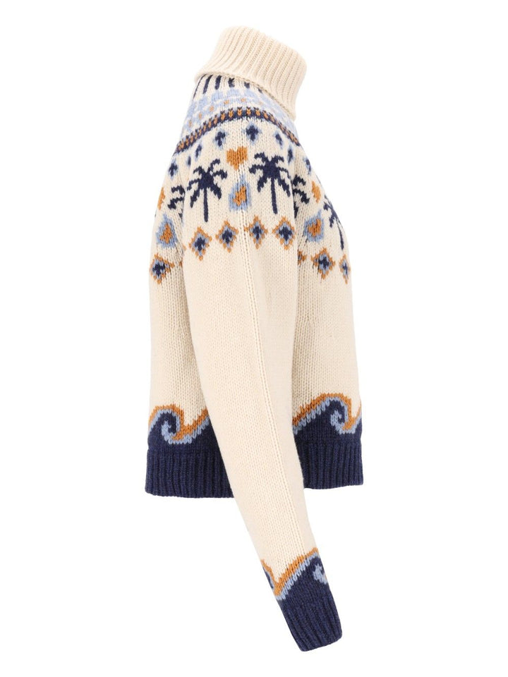 Alanui Sweet Winter Turtleneck Knitwear - White | ca1d1d4d62363fce147fe3a6254029dbfff270d3