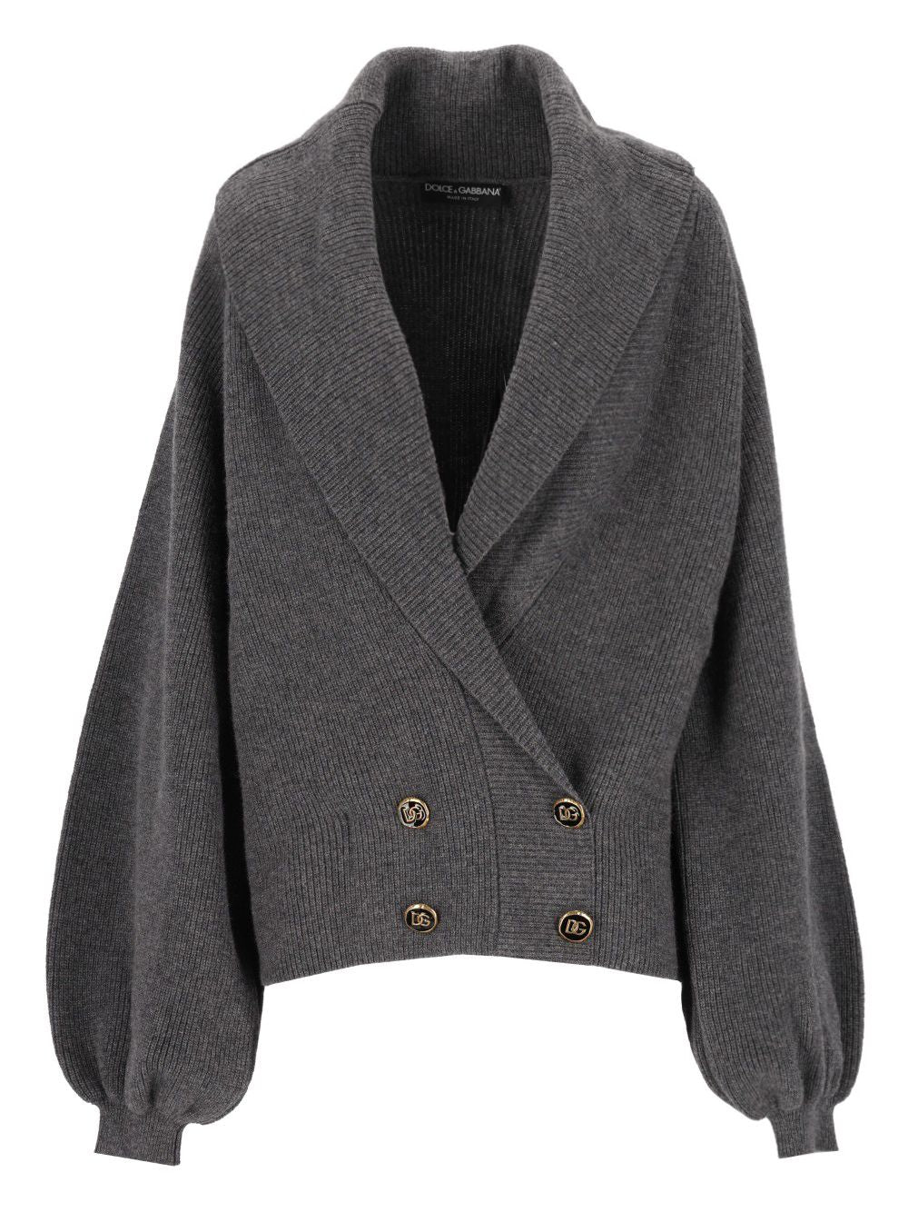 Dolce & Gabbana Cardigan Collo A Scialle Knitwear - Grey | d4c814253fd16602b13480e55b5a12630996d878