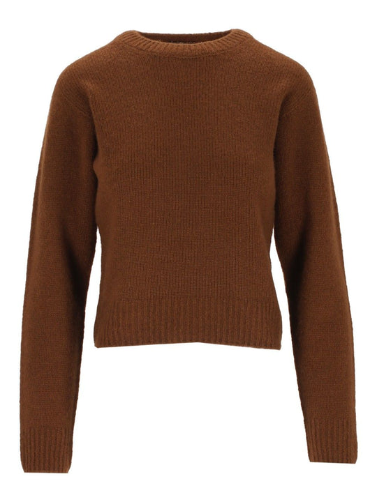 Seamless Ultrasoft Cashmere Silk - 5gg Classic Crewneck Knitwear Brown