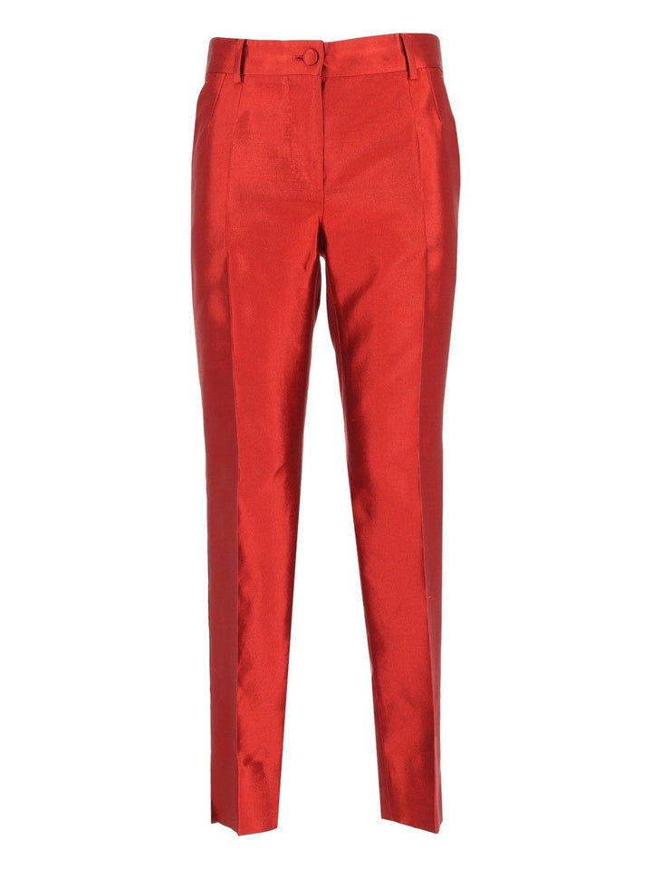 Dolce & Gabbana High Waist Trousers - Red | eba001ffe29b73f924c1cc3c9f6332dcbe6dec38