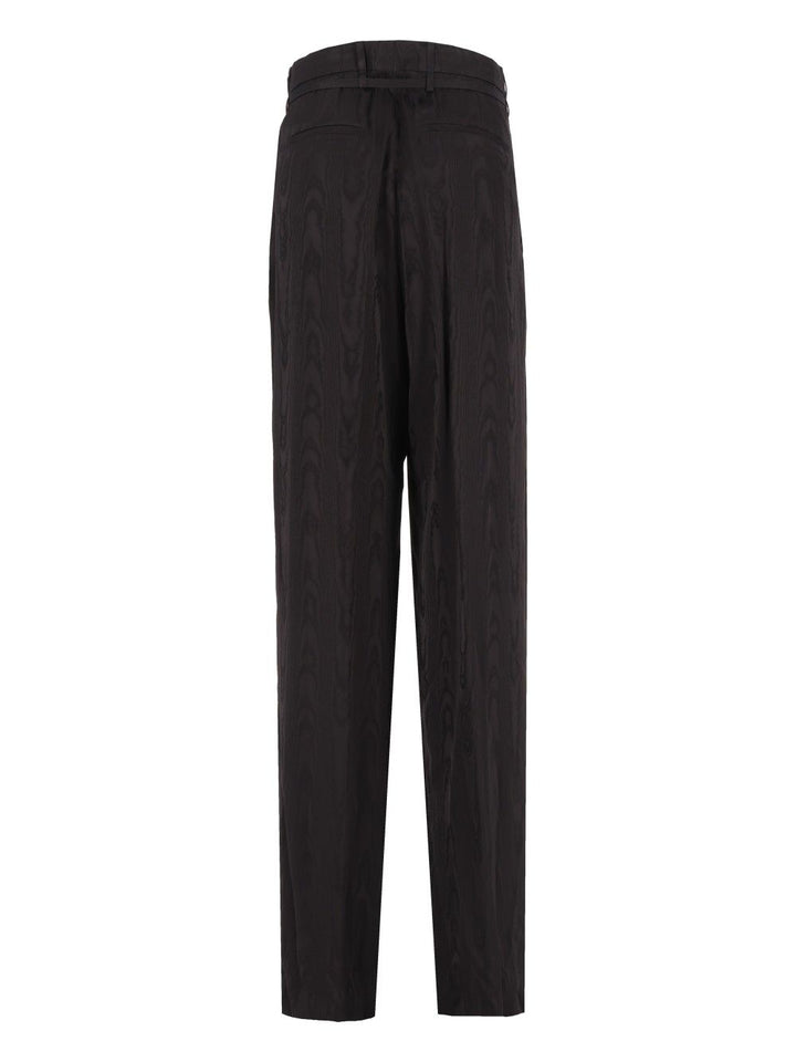 Dries Van Noten Peacha Moire Viscose Pants Trousers - Black | 5765ed152ee7e6c14b38fc61ac3b5bc7efb06b7c
