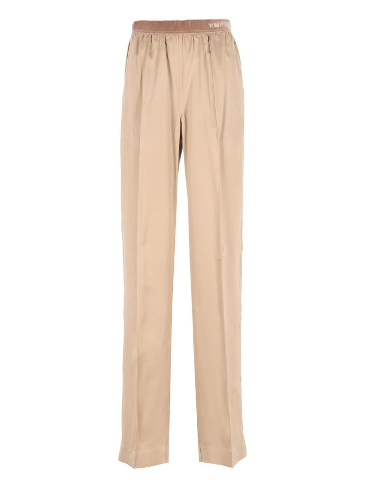 Tom Ford Peach-Feel Silk Satin Pj Pants Trousers - Beige | 5e044fa6025f7a257395c3eca8970b52f419192c