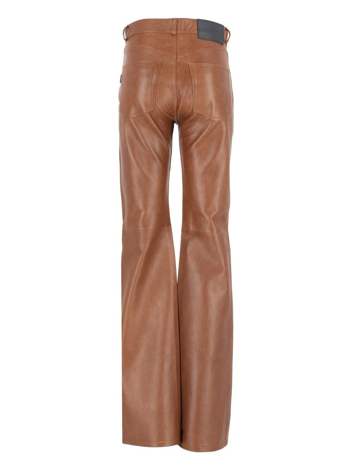Haikure Flora Silky Leather Trousers - Brown | 9c6bec972297a3e6a367caecd8a5f9677ae4d90f