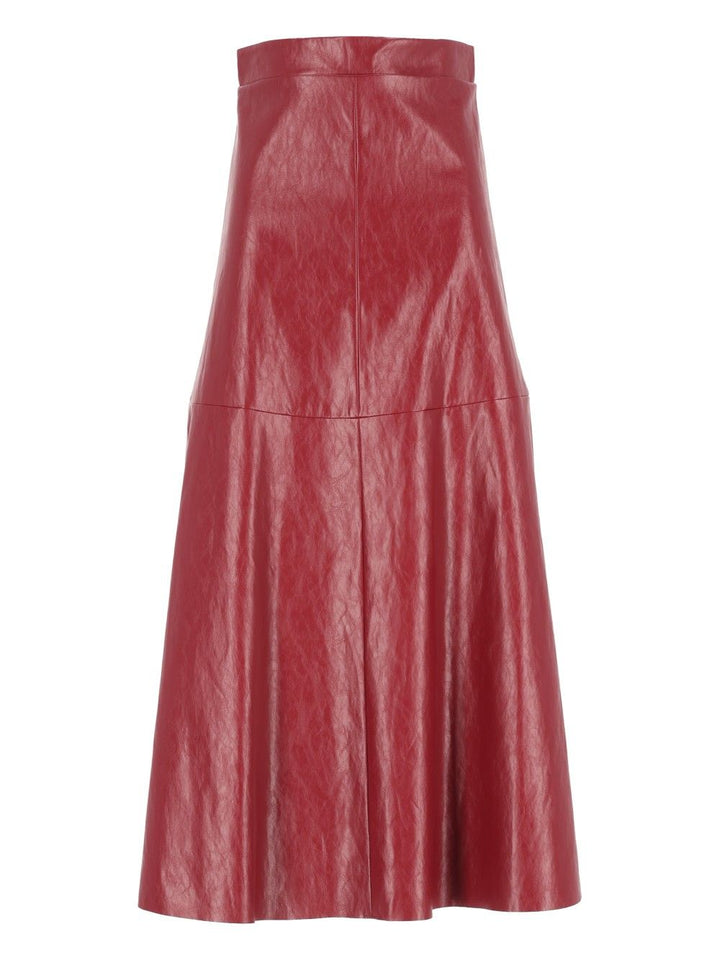 Federica Tosi Gonna A Ruota Pelle Metallo Skirts - Red | 0aa203f15f7a4b3d2487ad321f85e949f26d0daa