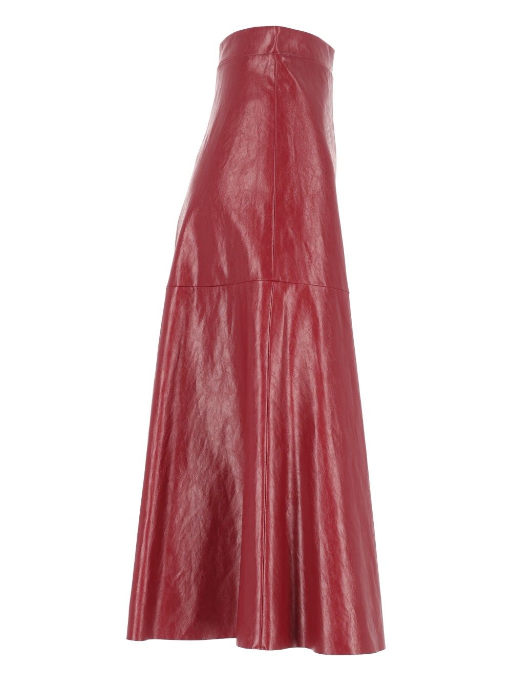 Federica Tosi Gonna A Ruota Pelle Metallo Skirts - Red | 0419a650d91e9056f2b796219ee76981d259cec9