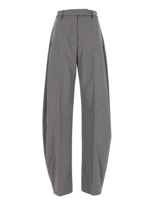 E-Dina 3122 W0206 Misto Lana Trousers Grey