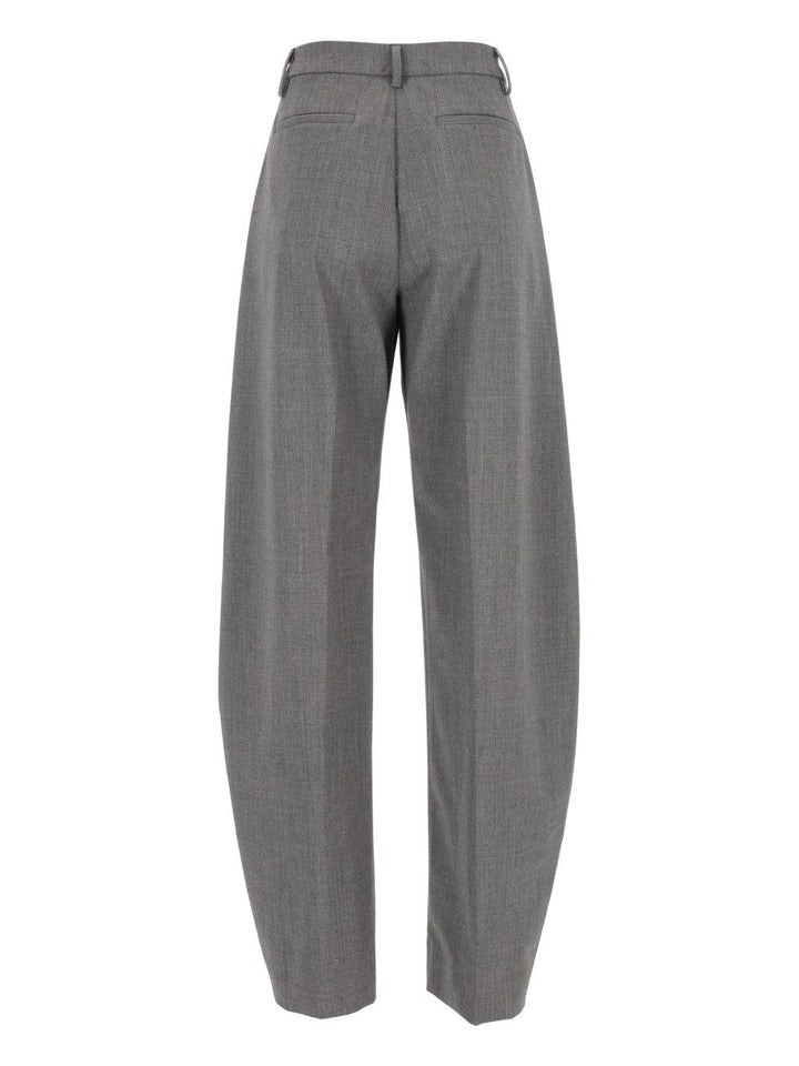 Thelatest E-Dina 3122 W0206 Misto Lana Trousers - Grey | d8745693064476145091701b4c51f1d3ca3db75f