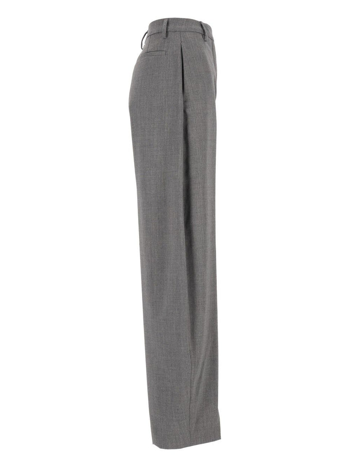 Thelatest E-Dina 3122 W0206 Misto Lana Trousers - Grey | 314572cf424e7c1b6bea3e465600080faf6504aa