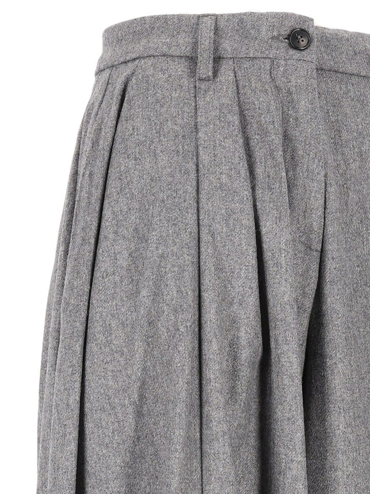 Thelatest E-Dilan 3126 W0234 Flanella Misto Lana Trousers - Grey | 7a19b3571682d1167bab3e9aedeb5ded999b8301