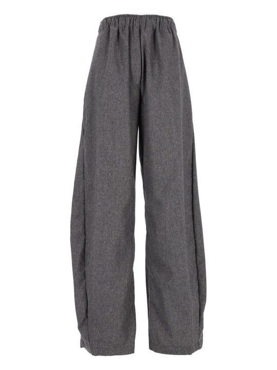 E-Dora 3119 W0234 Flanella Misto Lana Trousers Grey