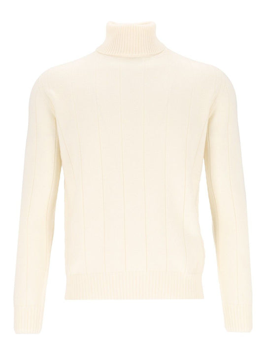Dolcevita Gessato 100 Lana Knitwear White