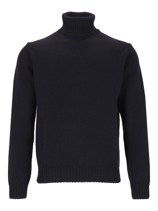Maglieria Dolcevita F5 100 Merinos Knitwear Blue