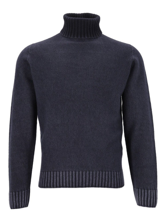 Maglieria Dolcevita Tinto Capo F5 90 Lana 10 Cach Knitwear Blue