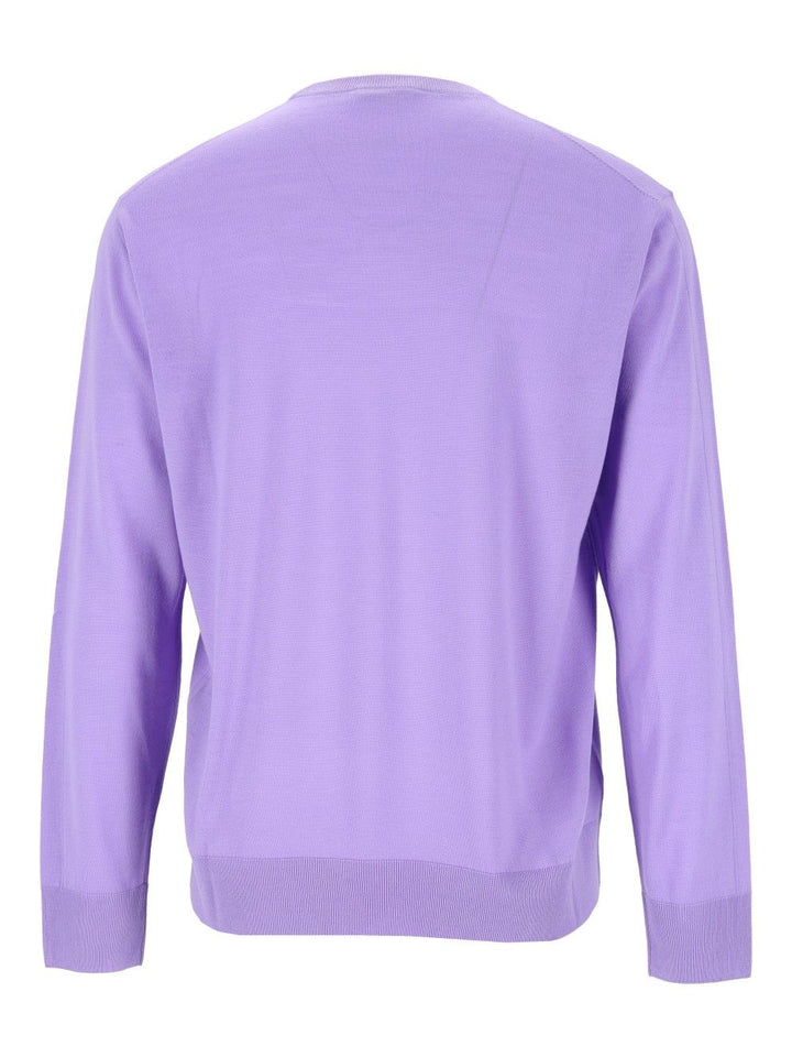 Tom Ford Ultrafine Merino Wool Ls Oversized Crewneck Knitwear - Violet | 0da652bb0b7357305ed4e213d761f7301d947ac1
