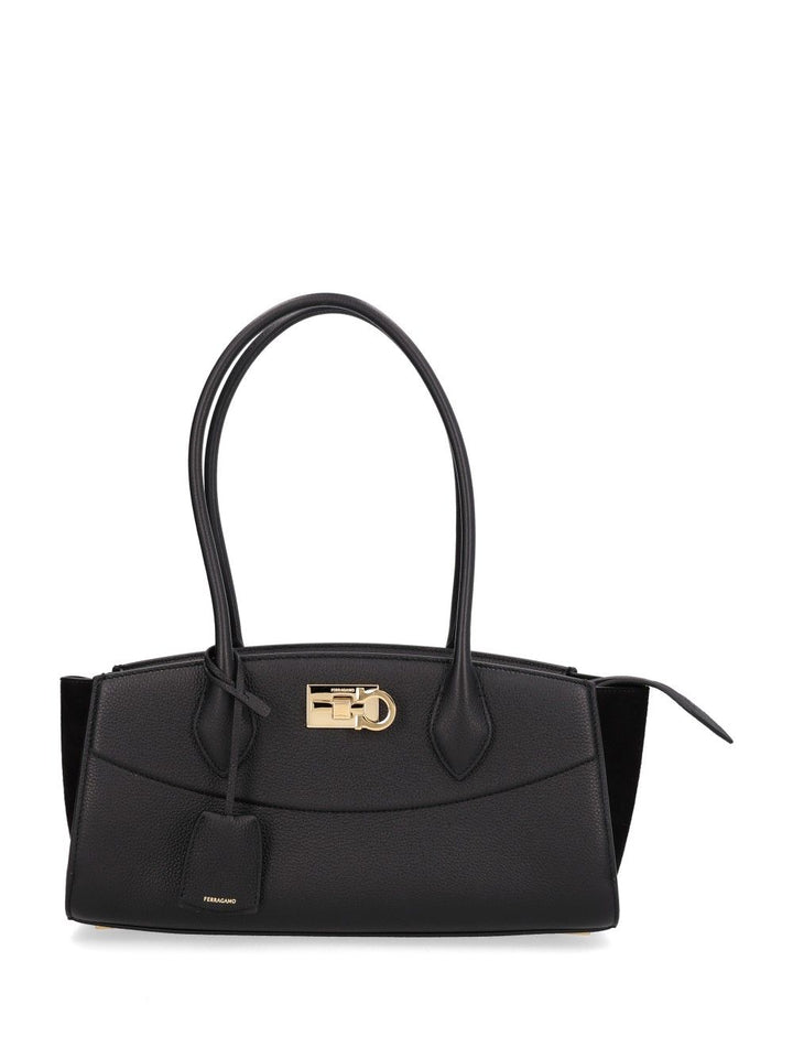 Ferragamo The New Studio Soft Ew Shoulder Bags - Black | 0d81e840a6554f6e33a5da1ee96a971db4893f2f