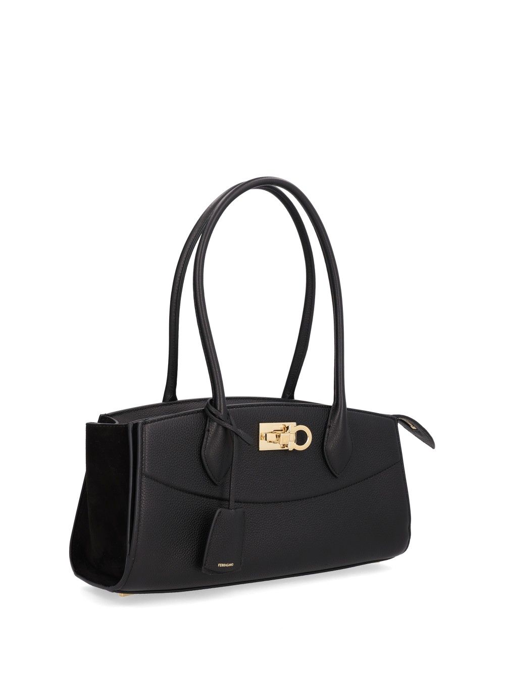 Ferragamo East West Shoulder Bags - Black | 0852d9fffb99cac7718c6ad7c5721358d6bf659e