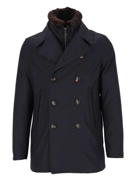 Giaccone D.Petto Con Davantino Collo Lapin Kevlar 55pl 45 Lana Jackets Blue