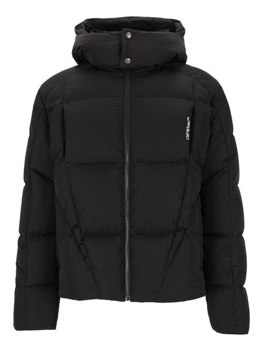 Bookish Nyl Twill Racing Puffer Coats Black