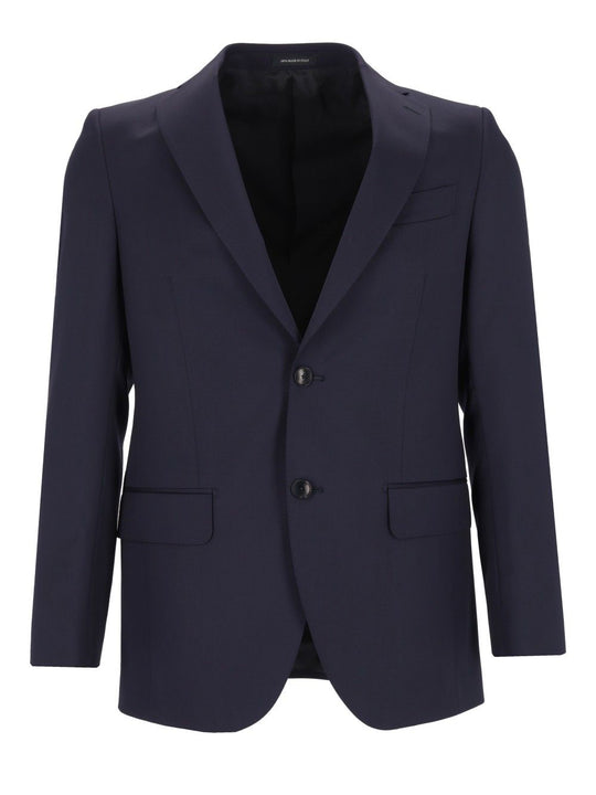Abito Blu Saglia Continuativo Lana Dr.7 Dresses Blue