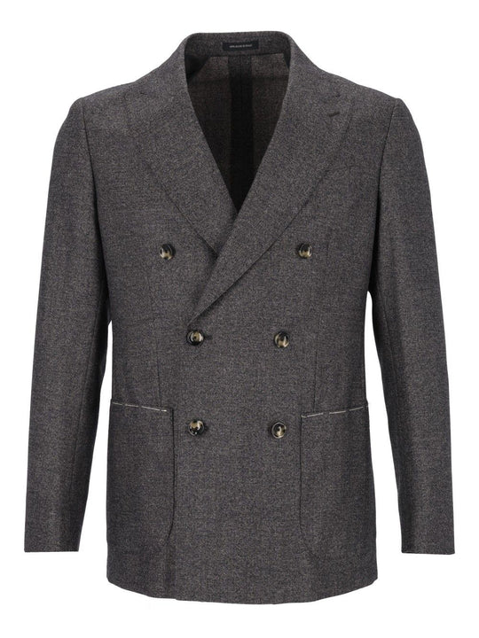 Abito Doppio Petto Fusion Sfoderato R7 Reschina 100 Lana Coats Grey