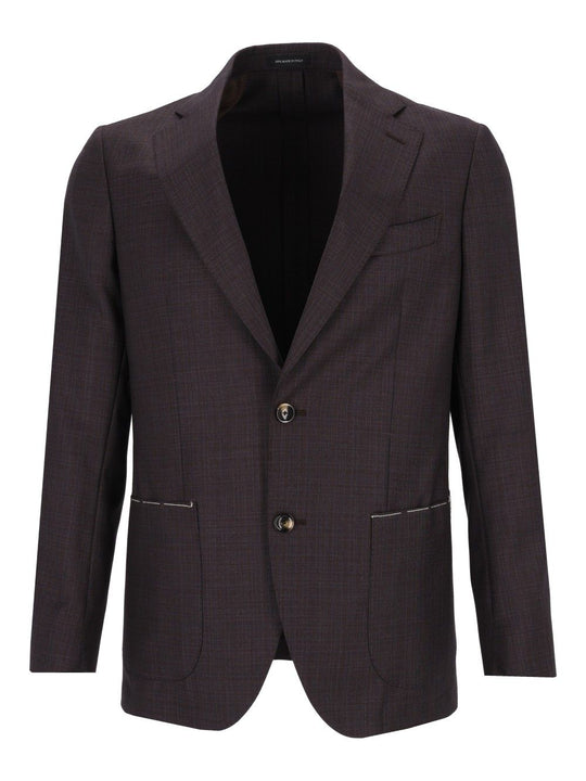 Abito Fusion Sfoderato R7 Check 100 Lana Dresses Brown