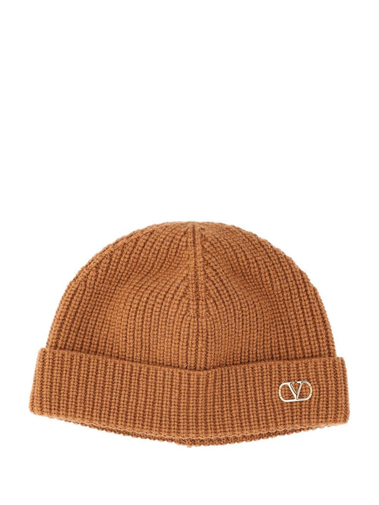 Beanie | Knitted | Cachemire / Vlogo Metal Hats Beige