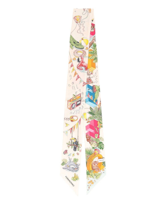 Bandeau/Mini Bandeau Jungle Party Print Scarves And Foulards Multicolor