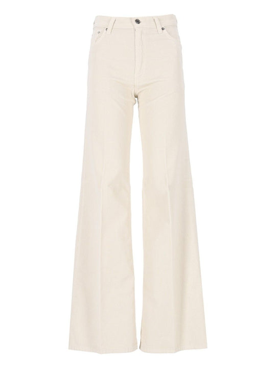 Clara Velvet Pier Jeans White