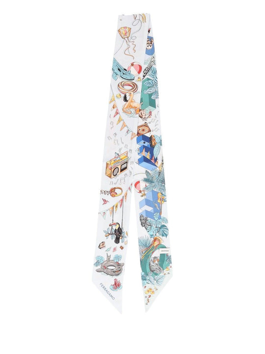 Bandeau/Mini Bandeau Jungle Party Print Scarves And Foulards Light Blue