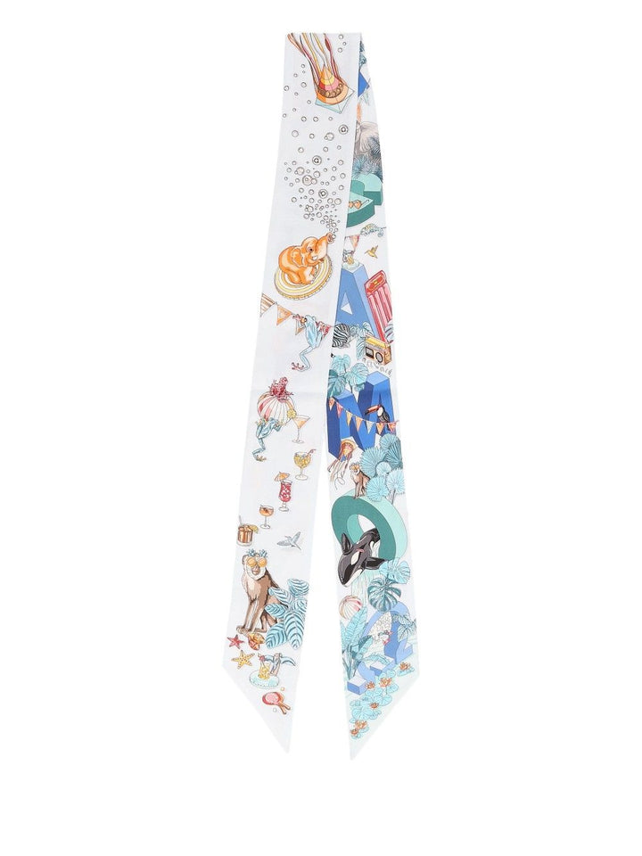 Ferragamo Bandeau In Pure Silk Scarves And Foulards - Light blue | 9765497a4ca1807f2e9f83602ed8a0a154bd7c87