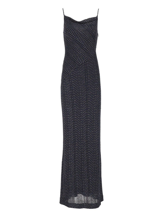 Long Dress Lurex Viscose Dresses Multicolor